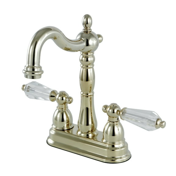 Kingston Brass KB1492WLL 4" Centerset Bar Faucet, Polished Brass