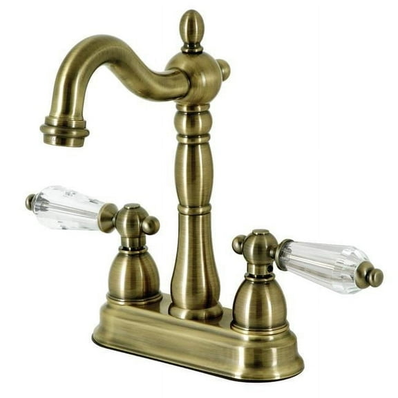 Kingston Brass Wilshire Two-Handle Antique Brass Bar Faucet
