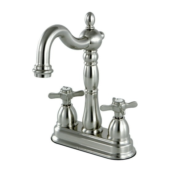 Kingston Brass KB1498BEX 4" Centerset Bar Faucet, Brushed Nickel