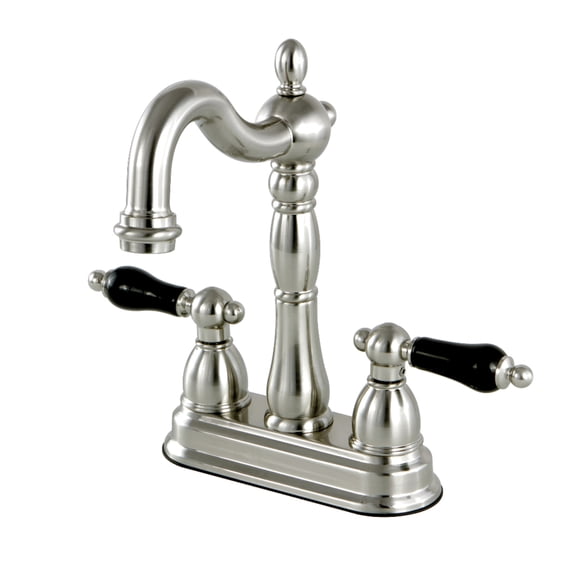 Kingston Brass KB1498PKL Duchess Two-Handle 2-Hole Deck Mount Bar Faucet in Brushed Nickel