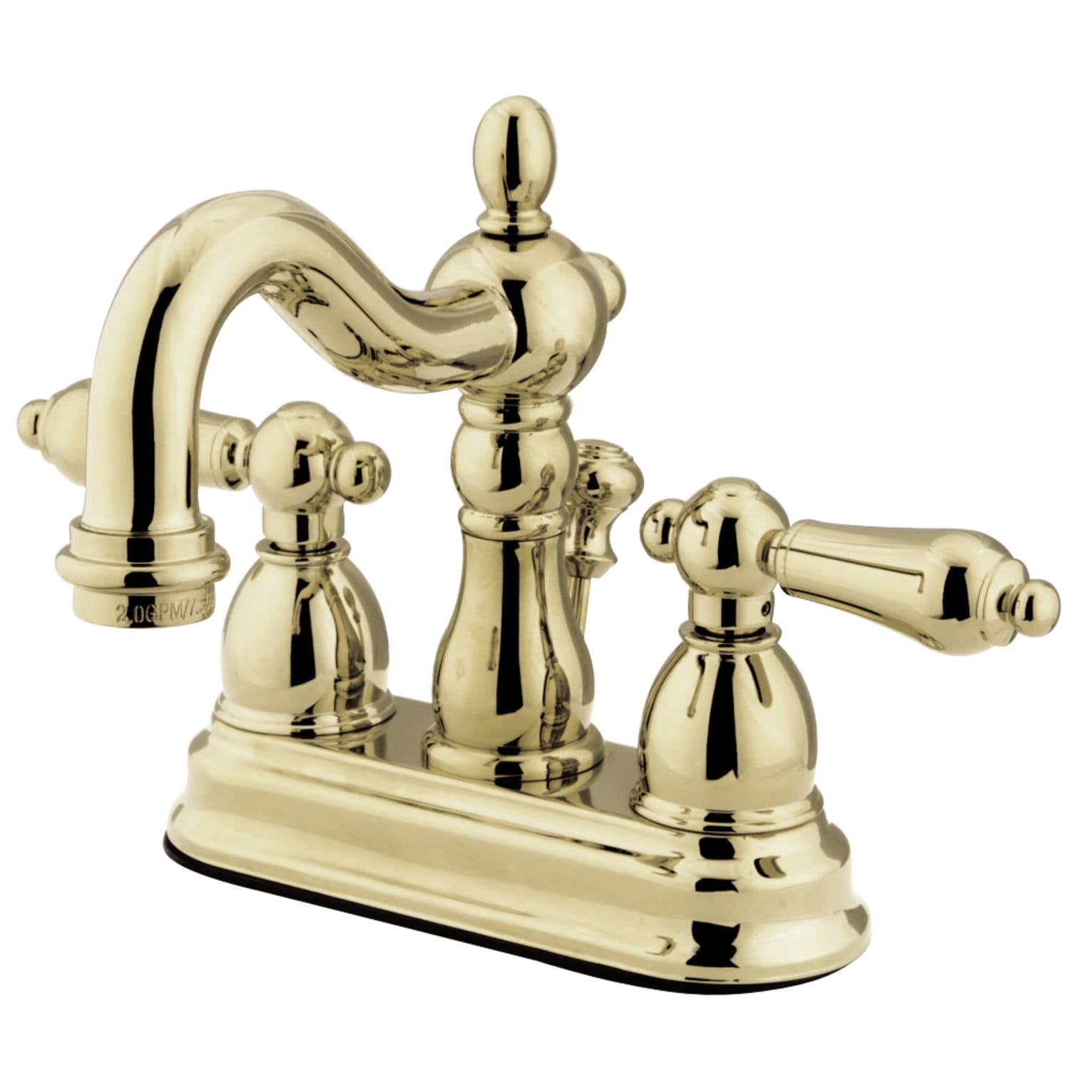 Polished Brass Victorian Style Centerset Bathroom Faucet