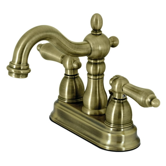 Kingston Brass KB1603AL Heritage 4 in. Centerset Bathroom Faucet, Antique Brass