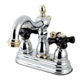 thumbnail image 1 of Kingston Brass KB1604PKX 4 in. Centerset Bathroom Faucet, Polished Chrome/Polished Brass, 1 of 3