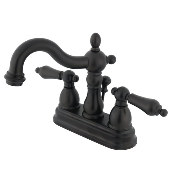 Kingston Brass KB1605AL Heritage 4 in. Centerset Bathroom Faucet, Oil Rubbed Bronze