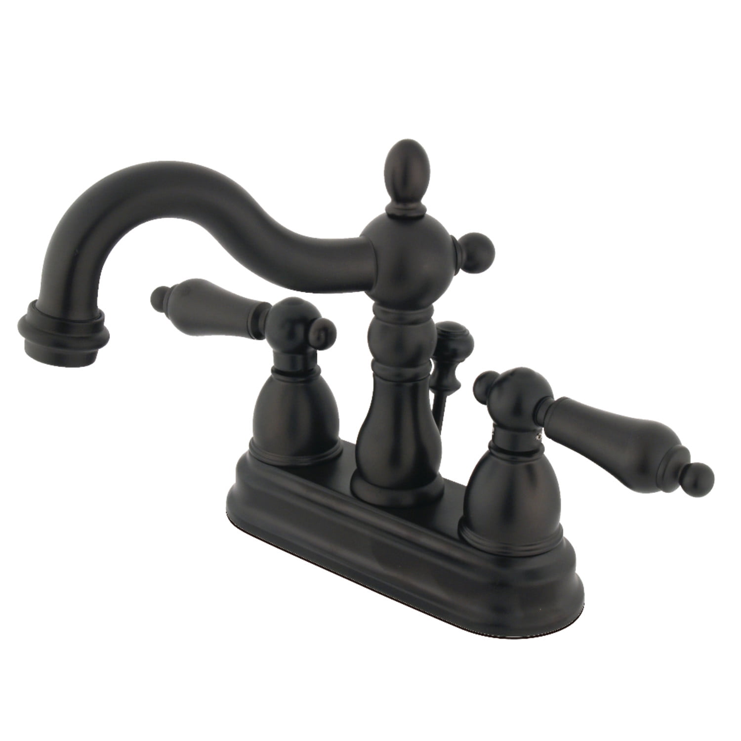 Kingston Brass KB1605ALB 4 in. Centerset Deck Mount Bathroom Faucet, Oil Rubbed Bronze