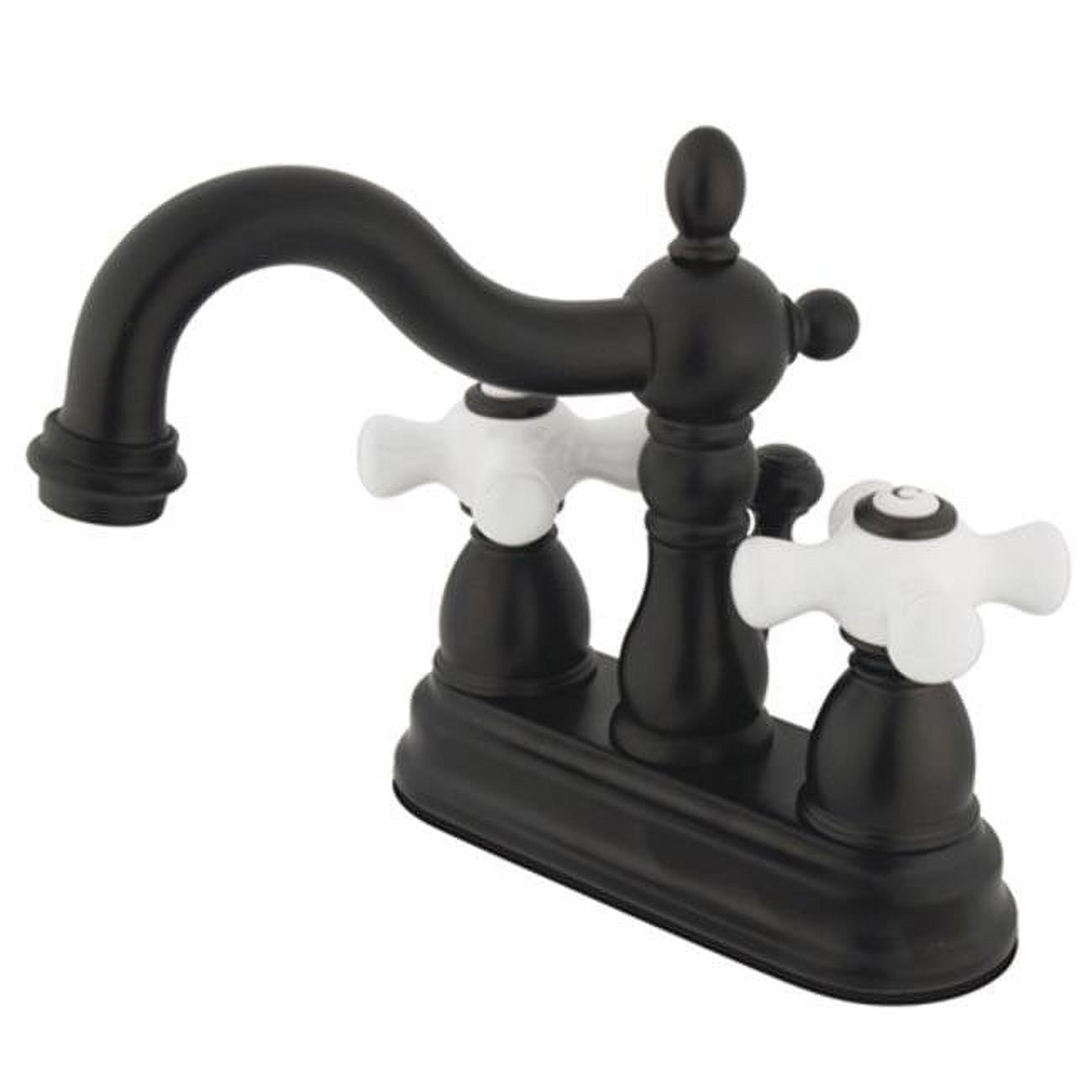 Victorian Grace 4" Centerset Oil-Rubbed Bronze Bathroom Faucet