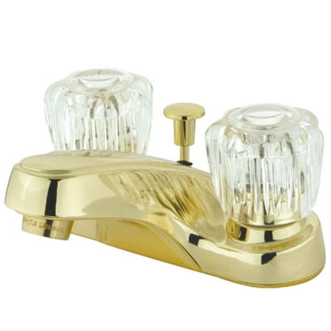 Kingston Brass KB162 4 in. Centerset Bathroom Faucet, Polished Brass