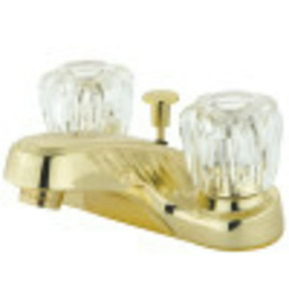 Kingston Brass KB162 4 in. Center Set Deck Mount Bathroom Faucet, Polished Brass