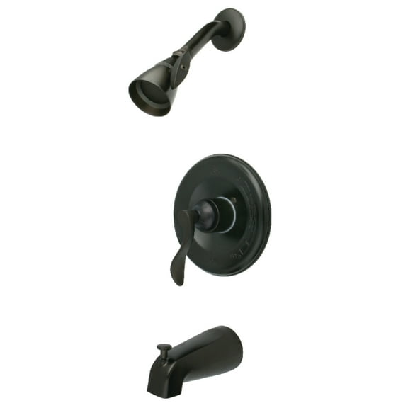 Kingston Brass KB1635DFL NuFrench Standard Mount Tub & Shower Faucet, Oil Rubbed Bronze