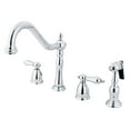 thumbnail image 1 of Kingston Brass KB1791ALBS Widespread Kitchen Faucet, Polished Chrome, 1 of 2