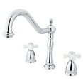 thumbnail image 1 of Kingston Brass KB1791PXLS Heritage Double-Handle 3-Hole Widespread Kitchen Faucet in Polished Chrome, 1 of 5