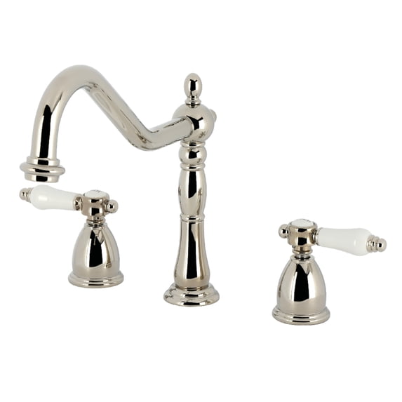 Kingston Brass KB1796BPLLS Bel-Air Double-Handle Widespread Kitchen Faucet in Polished Nickel
