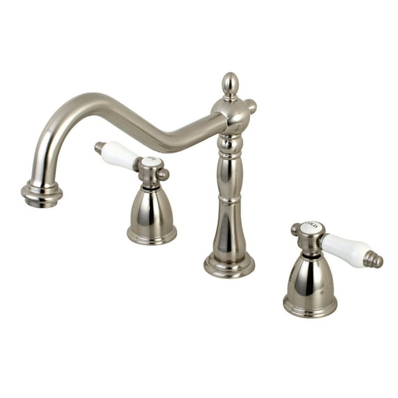 Kingston Brass KB1798BPLLS Bel-Air Double-Handle Widespread Kitchen Faucet in Brushed Nickel
