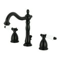 thumbnail image 1 of Kingston Brass KB1970BPL Bel-Air Widespread Bathroom Faucet with Brass Pop-Up, Matte Black, 1 of 7