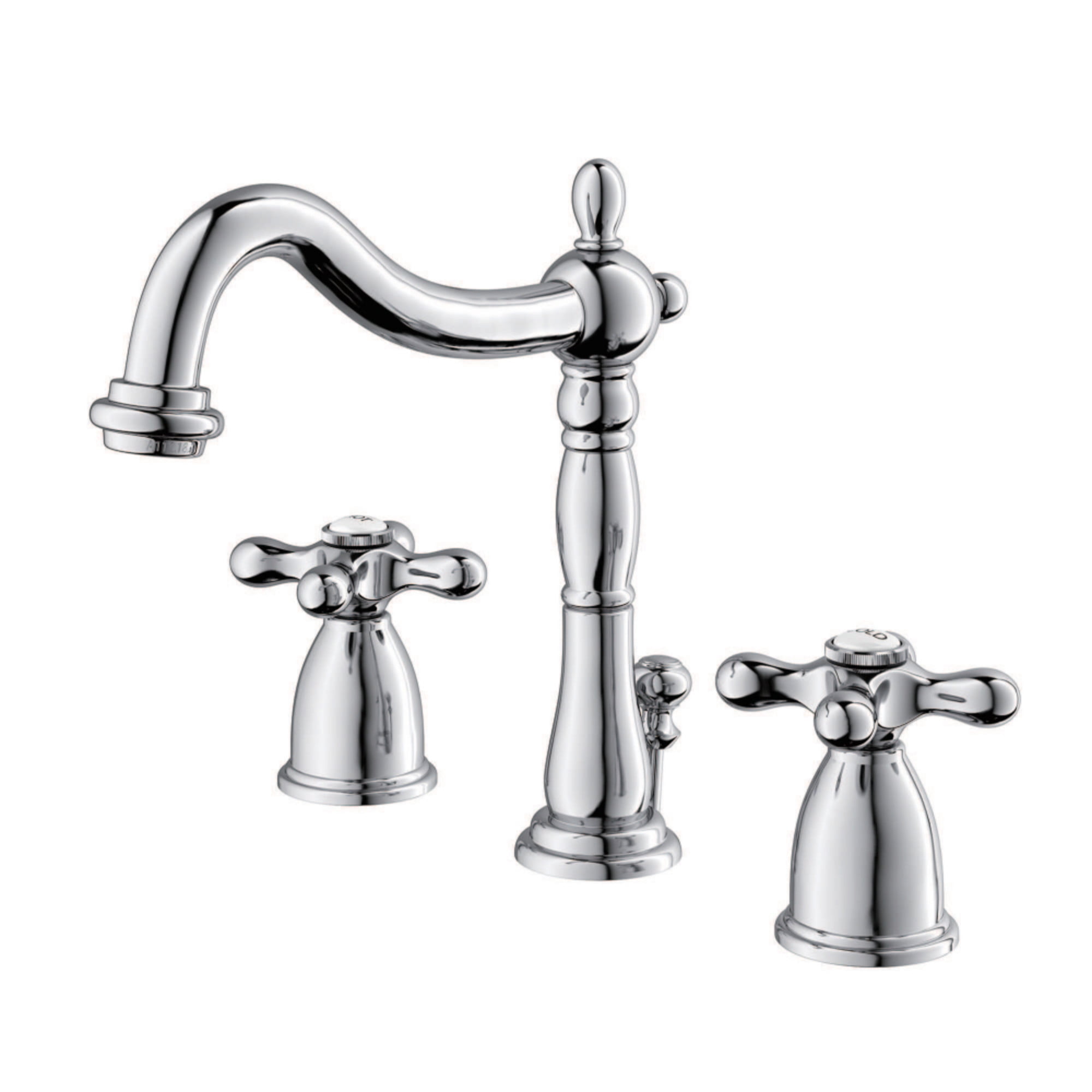 Heritage Glamour Polished Chrome 8-inch Widespread Bathroom Faucet