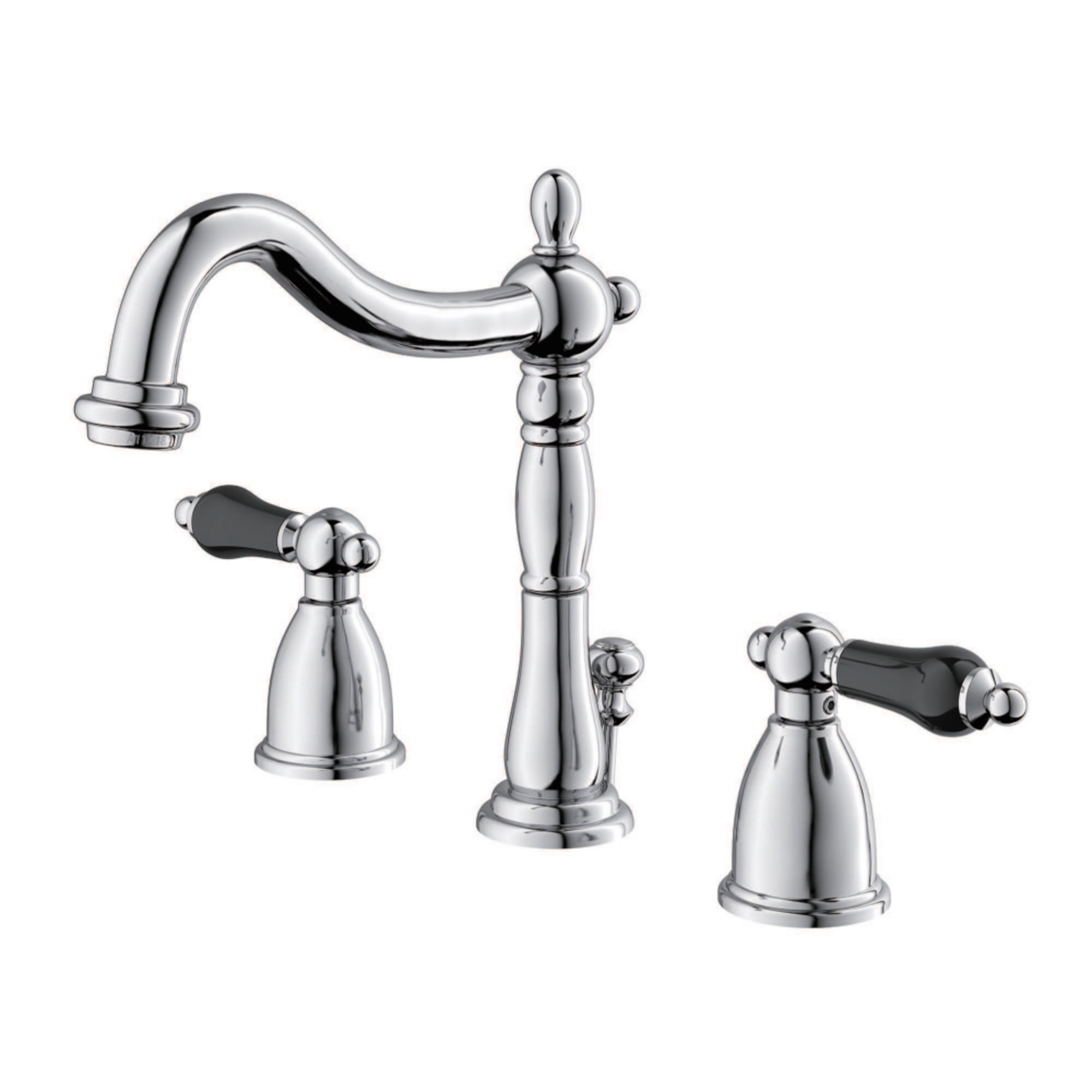 Kingston Brass KB1971PKL Duchess Widespread Bathroom Faucet with Plastic Pop-Up, Polished Chrome