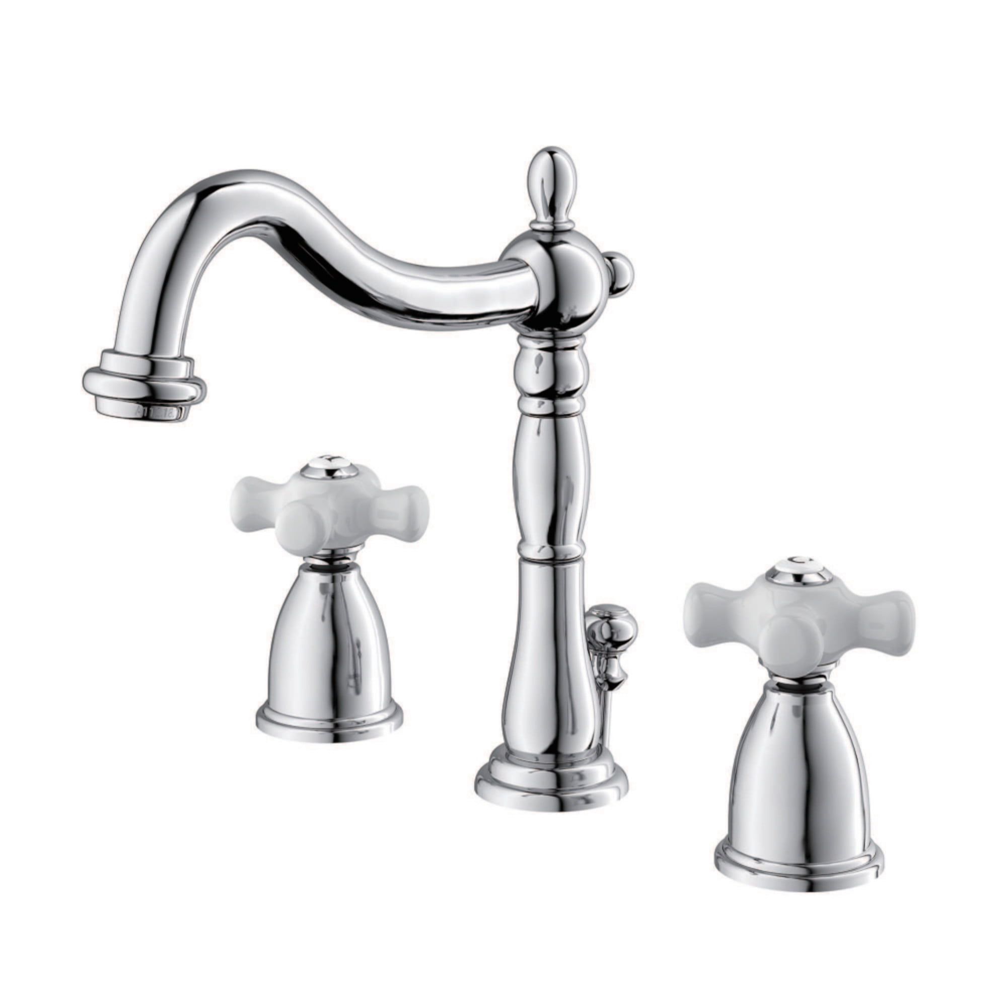 Heritage Polished Chrome Widespread Lavatory Faucet