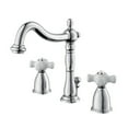 thumbnail image 1 of Kingston Brass KB1971PX Heritage Widespread Bathroom Faucet with Plastic Pop-Up, Polished Chrome, 1 of 2
