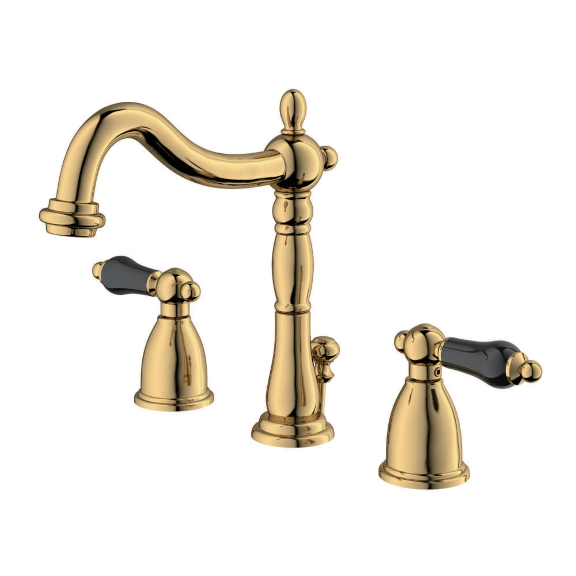 Kingston Brass KB1972PKL Duchess Widespread Bathroom Faucet with Brass Pop-Up, Polished Brass