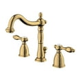 thumbnail image 1 of Kingston Brass KB1972TAL Tudor Widespread Bathroom Faucet with Brass Pop-Up, Polished Brass, 1 of 3