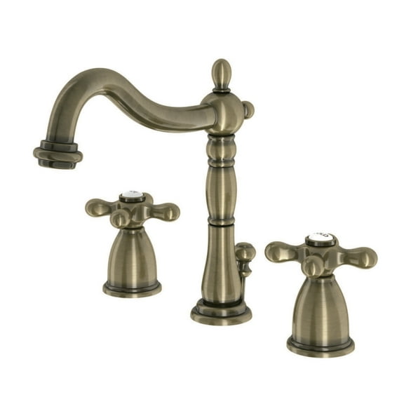 Kingston Brass KB1973AX 8 in. Widespread Standard Mount Bathroom Faucet, Antique Brass