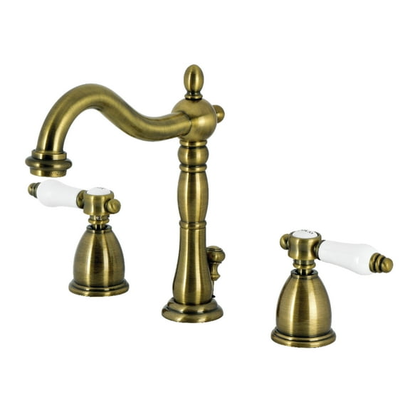 Kingston Brass KB1973BPL Bel-Air Widespread Bathroom Faucet with Brass Pop-Up, Antique Brass