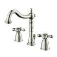 thumbnail image 1 of Kingston Brass KB1976AX Heritage Widespread Bathroom Faucet with Brass Pop-Up, Polished Nickel, 1 of 3