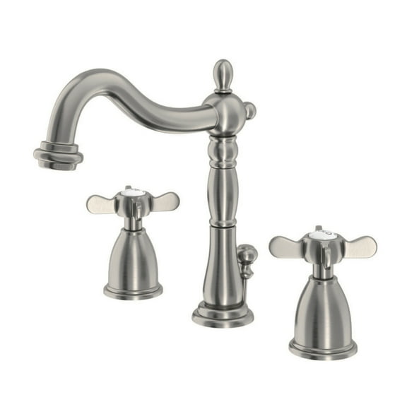 Kingston Brass KB1978BEX Essex Widespread Bathroom Faucet with Plastic Pop-Up, Brushed Nickel