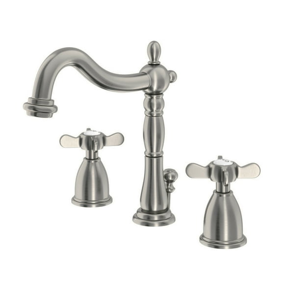Kingston Brass KB1978BEX Essex Widespread Bathroom Faucet with Plastic Pop-Up, Brushed Nickel