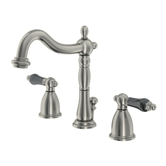 Kingston Brass KB1978PKL Duchess Widespread Bathroom Faucet with Plastic Pop-Up, Brushed Nickel