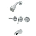 thumbnail image 1 of Kingston Brass KB231 Magellan Three-Handle Tub and Shower Faucet, Polished Chrome, 1 of 2