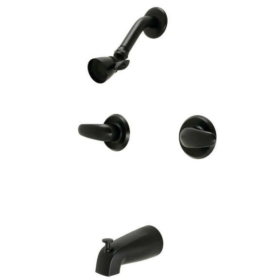 Kingston Brass KB240LL Legacy Tub and Shower Faucet, Matte Black