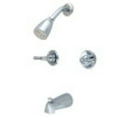 thumbnail image 1 of Kingston Brass KB241 Magellan Two-Handle Tub and Shower Faucet, Polished Chrome, 1 of 2