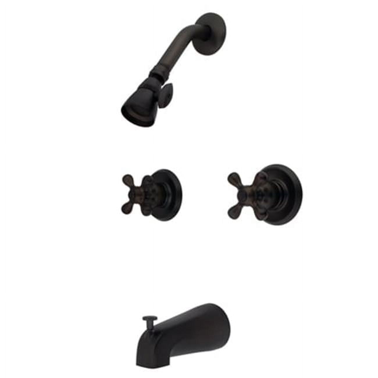 Oil Rubbed Bronze Wall Mounted Tub and Shower Faucet
