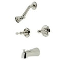 thumbnail image 1 of Kingston Brass KB246ACL American Classic Two-Handle Tub and Shower Faucet, Polished Nickel, 1 of 3