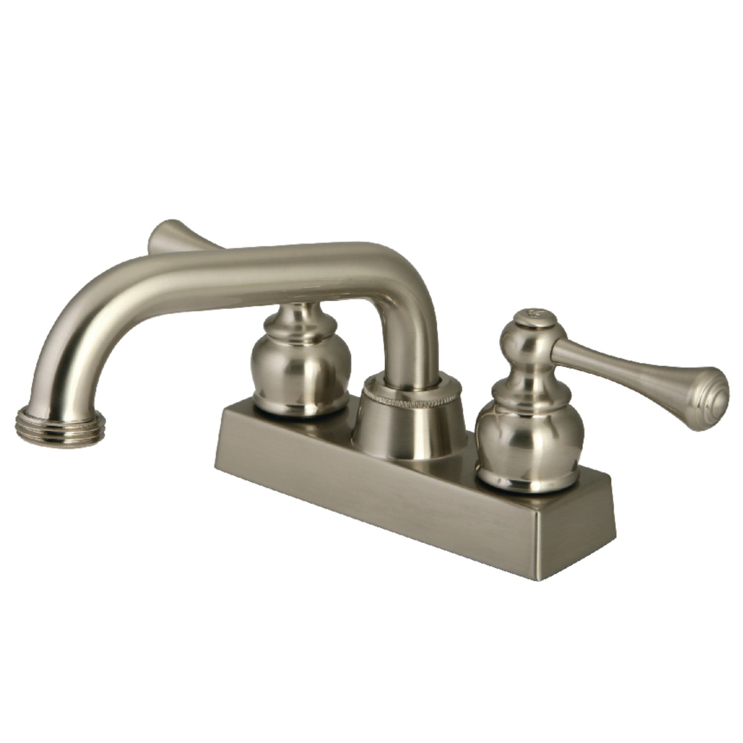 Brushed Nickel Dual Handle Laundry Faucet with Brass Construction