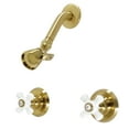 thumbnail image 1 of Kingston Brass KB247PXSO Victorian Double-Handle Shower Faucet, Brushed Brass, 1 of 9