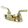 thumbnail image 1 of Kingston Brass KB252RXL Restoration 4-Inch Centerset Bathroom Faucet with Pop-Up Drain, Polished Brass, 1 of 5