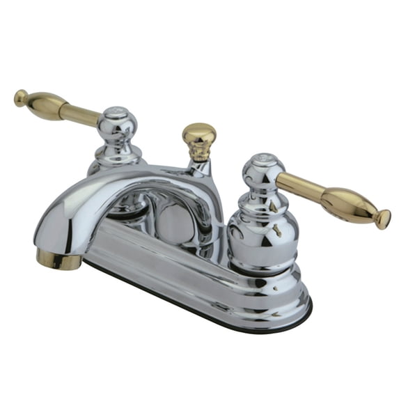 Kingston Brass Knight Two Handle 4" Centerset Lavatory Faucet with Retail Pop-up
