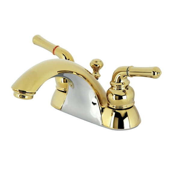 Kingston Brass KB2622B Naples 4 in. Centerset Bathroom Faucet, Polished Brass