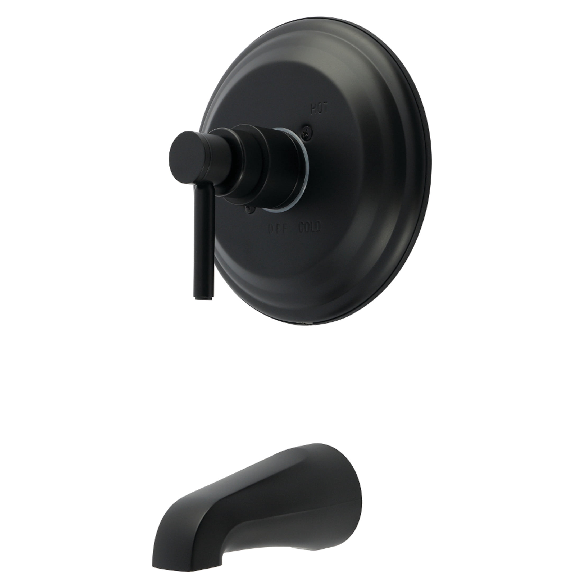 Kingston Brass KB2630DLTO Concord Single-Handle Pressure Balanced Tub Faucet in Matte Black