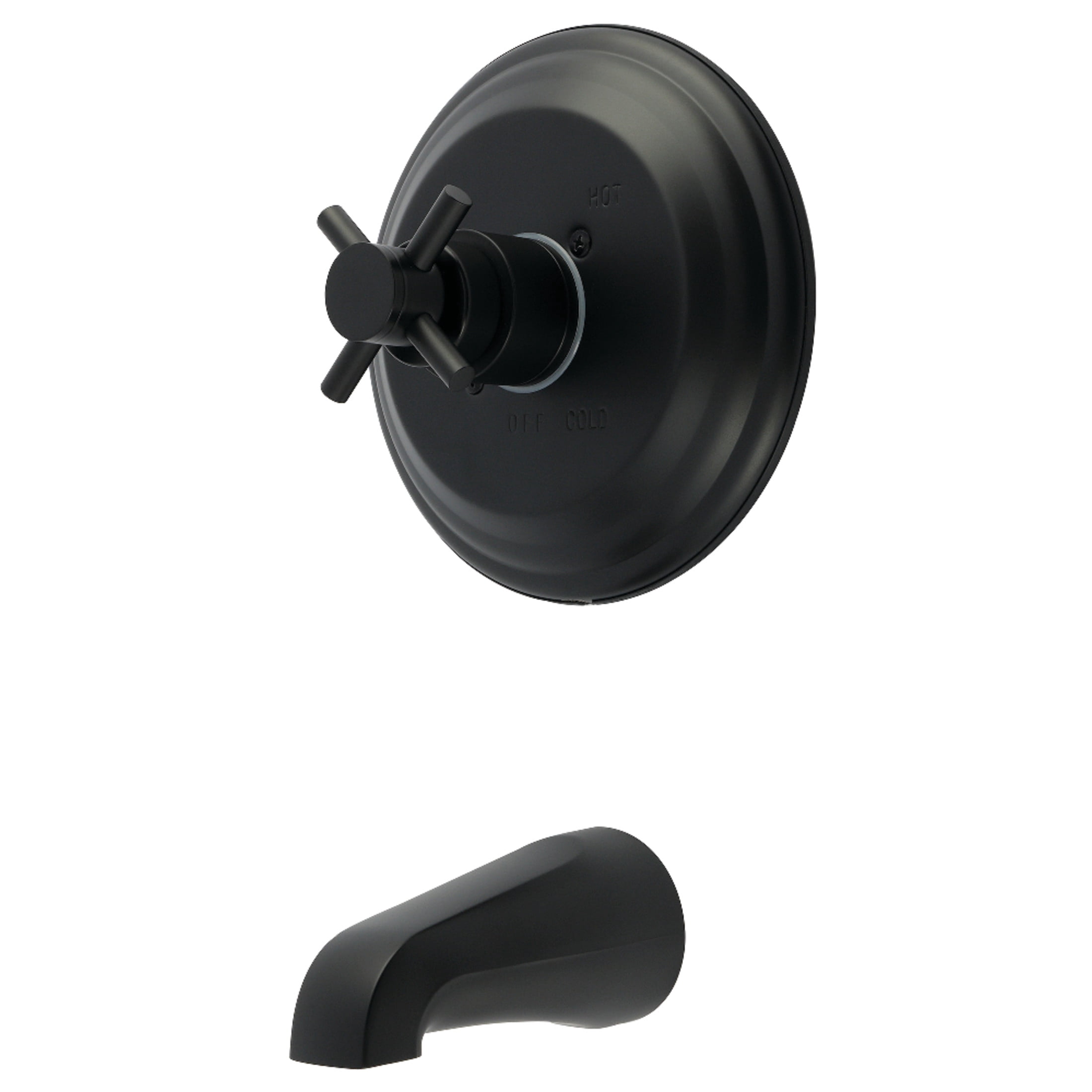 Kingston Brass KB2630DXTO Concord Single-Handle Pressure Balanced Tub Faucet in Matte Black