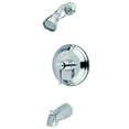 thumbnail image 1 of Kingston Brass KB2631DLT Concord Standard Mount Tub & Shower Faucet (Valve Not Included), Polished Chrome, 1 of 2