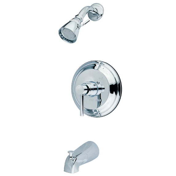 Kingston Brass KB2631DLT Concord Standard Mount Tub & Shower Faucet (Valve Not Included), Polished Chrome