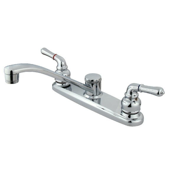 Kingston KB271 Magellan Two-Handle 2-Hole 8" Centerset Kitchen Faucet in Polished Chrome
