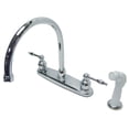 thumbnail image 1 of Kingston KB2791KL Knight Two-Handle 4-Hole 8" Centerset Kitchen Faucet with Side Sprayer in Polished Chrome, 1 of 4