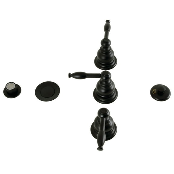 Kingston Brass KB320KL Knight Three-Handle Bidet Faucet, Matte Black