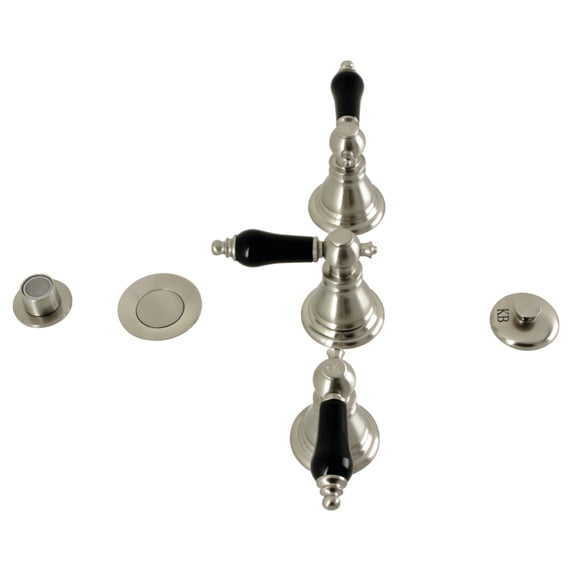 Kingston Brass KB328AKL Duchess Three-Handle Bidet Faucet, Brushed Nickel