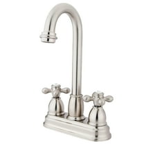 Kingston Brass KB3498AX Restoration Two-Handle 2-Hole Deck Mount Bar Faucet in Brushed Nickel