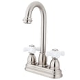 thumbnail image 1 of Kingston Brass KB3498PX Restoration 4" Centerset Bar Faucet, Brushed Nickel, 1 of 2